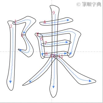 陳筆畫多少|陳的筆順 國字「陳」筆畫